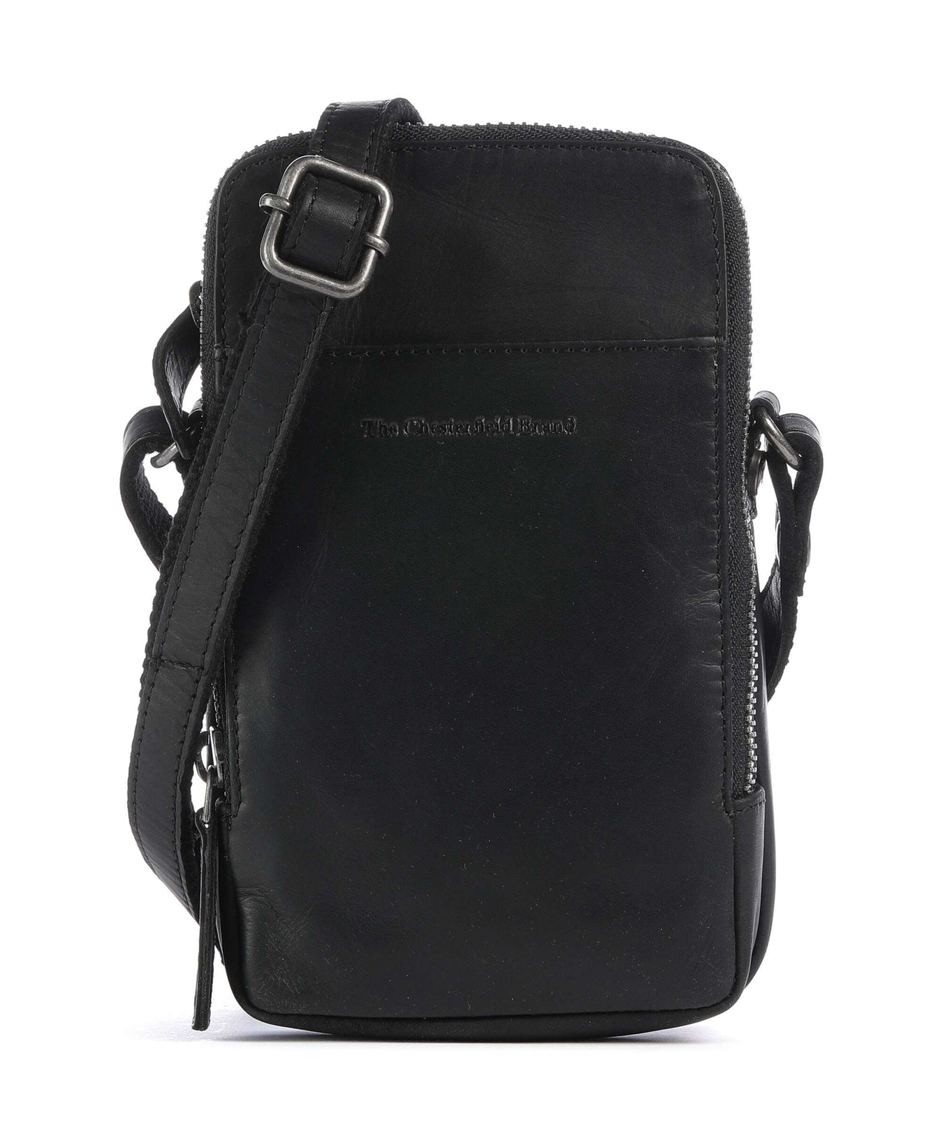 The Chesterfield Brand Cow Wax Pull Up Alesund Phone bag black