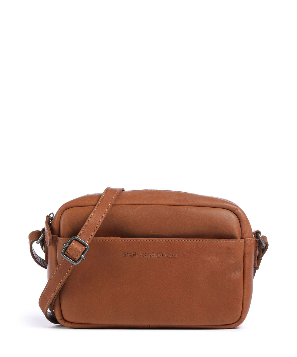The Chesterfield Brand Wax Pull Up Cow Arona Crossbody bag cognac