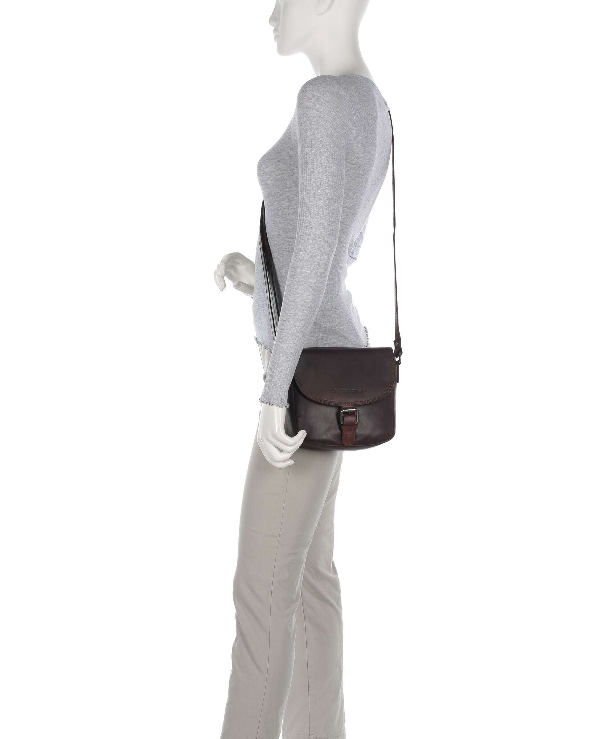 The Chesterfield Brand Wax Pull Up Cow Lucian Crossbody bag brown