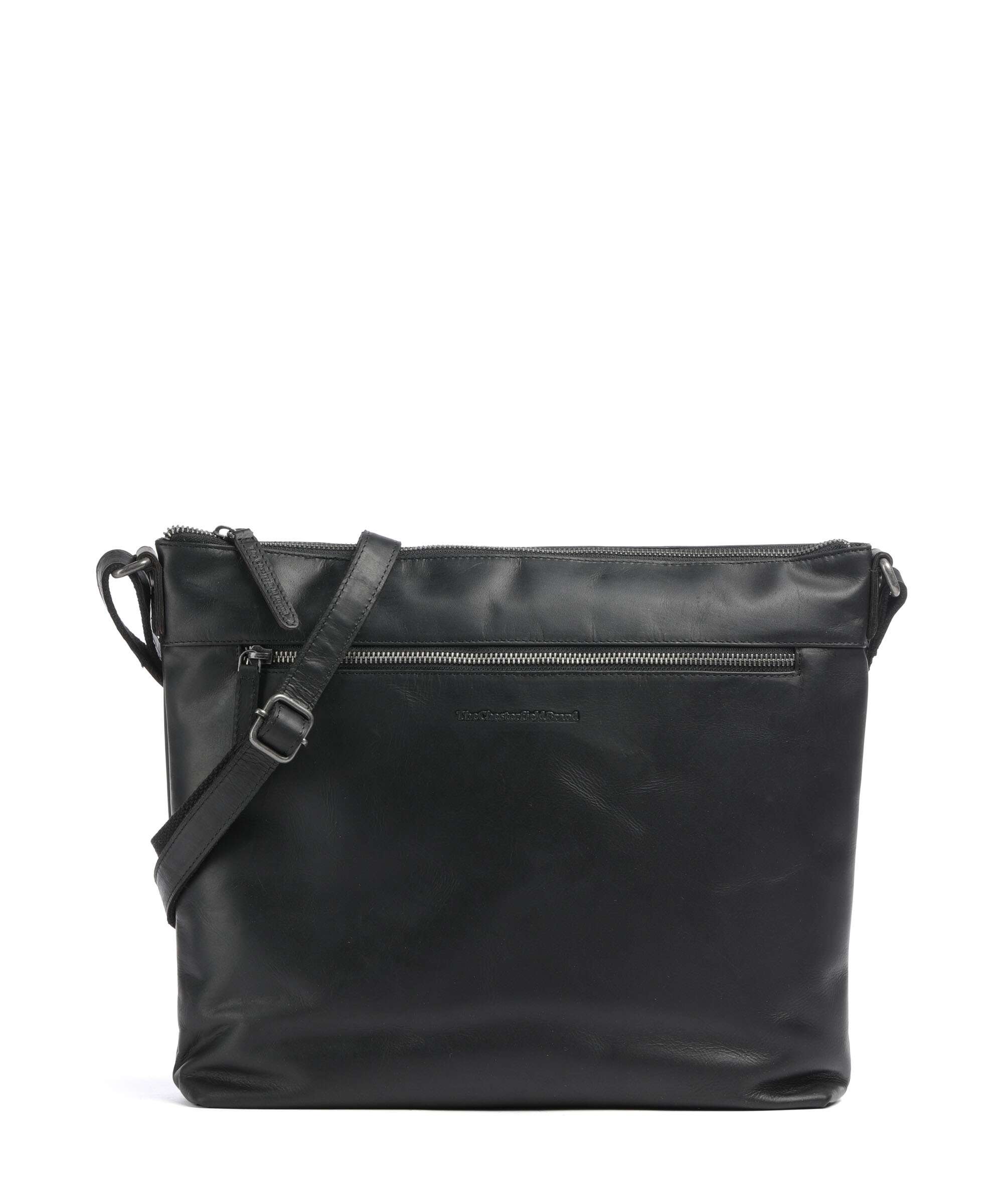 The Chesterfield Brand Cow Wax Pull Up Cartagena Crossbody bag black