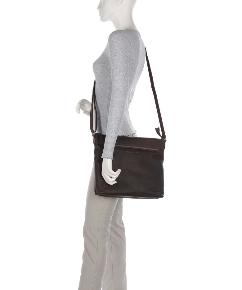 The Chesterfield Brand Cow Wax Pull Up Cartagena Crossbody bag brown