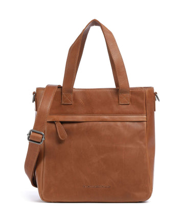 The Chesterfield Brand Cow Wax Pull Up Lingfield Handtas cognac