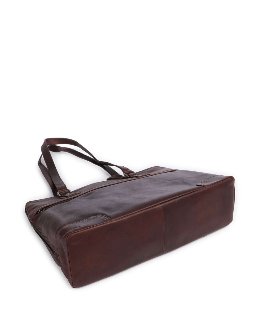 The Chesterfield Brand Cow Wax Pull Up Branson Shoulder bag brown