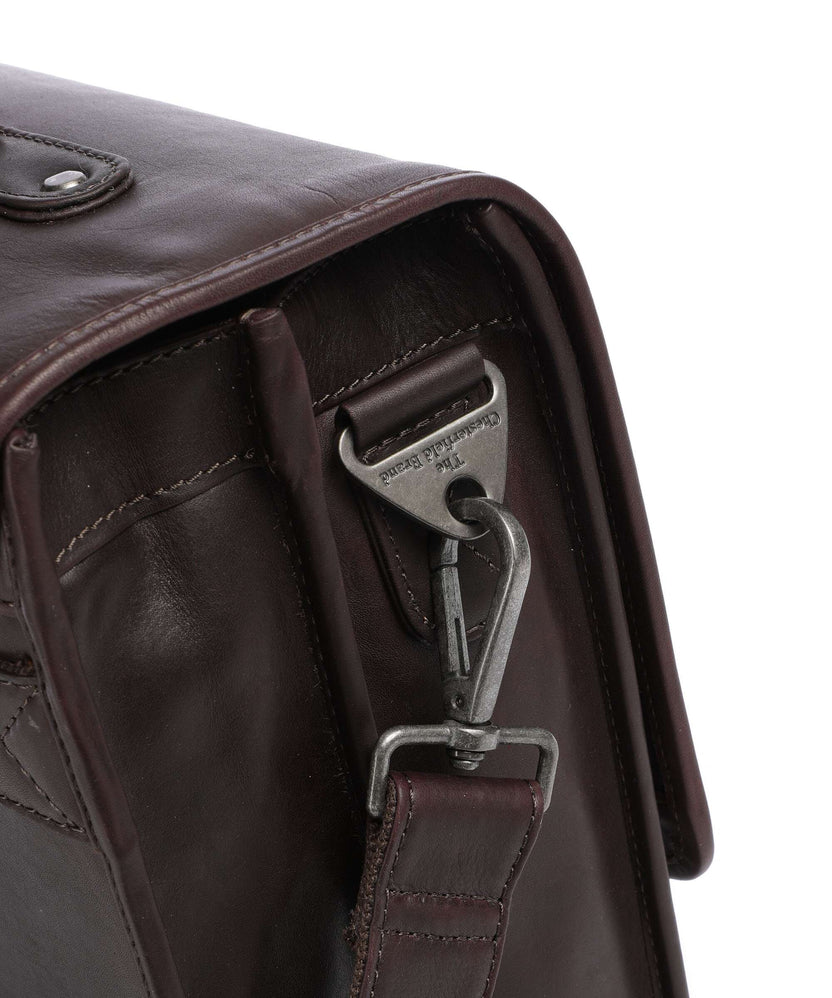 The Chesterfield Brand Cow Wax Pull Up Glenwood Briefcase brown