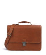 The Chesterfield Brand Cow Wax Pull Up Glenwood Aktetas cognac