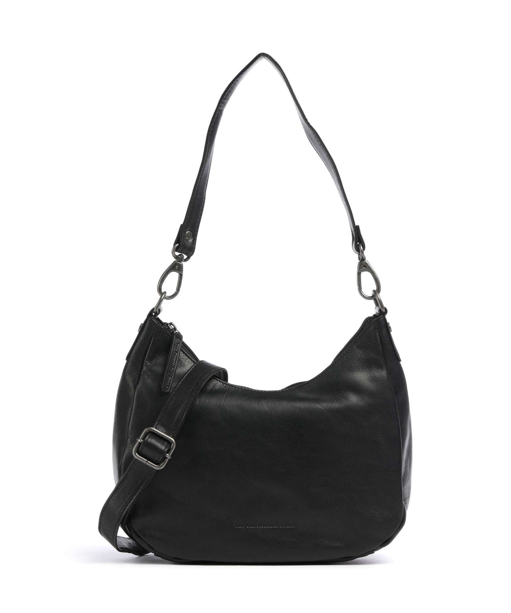 The Chesterfield Brand Cow Wax Pull Up Alexandria Shoulder bag black