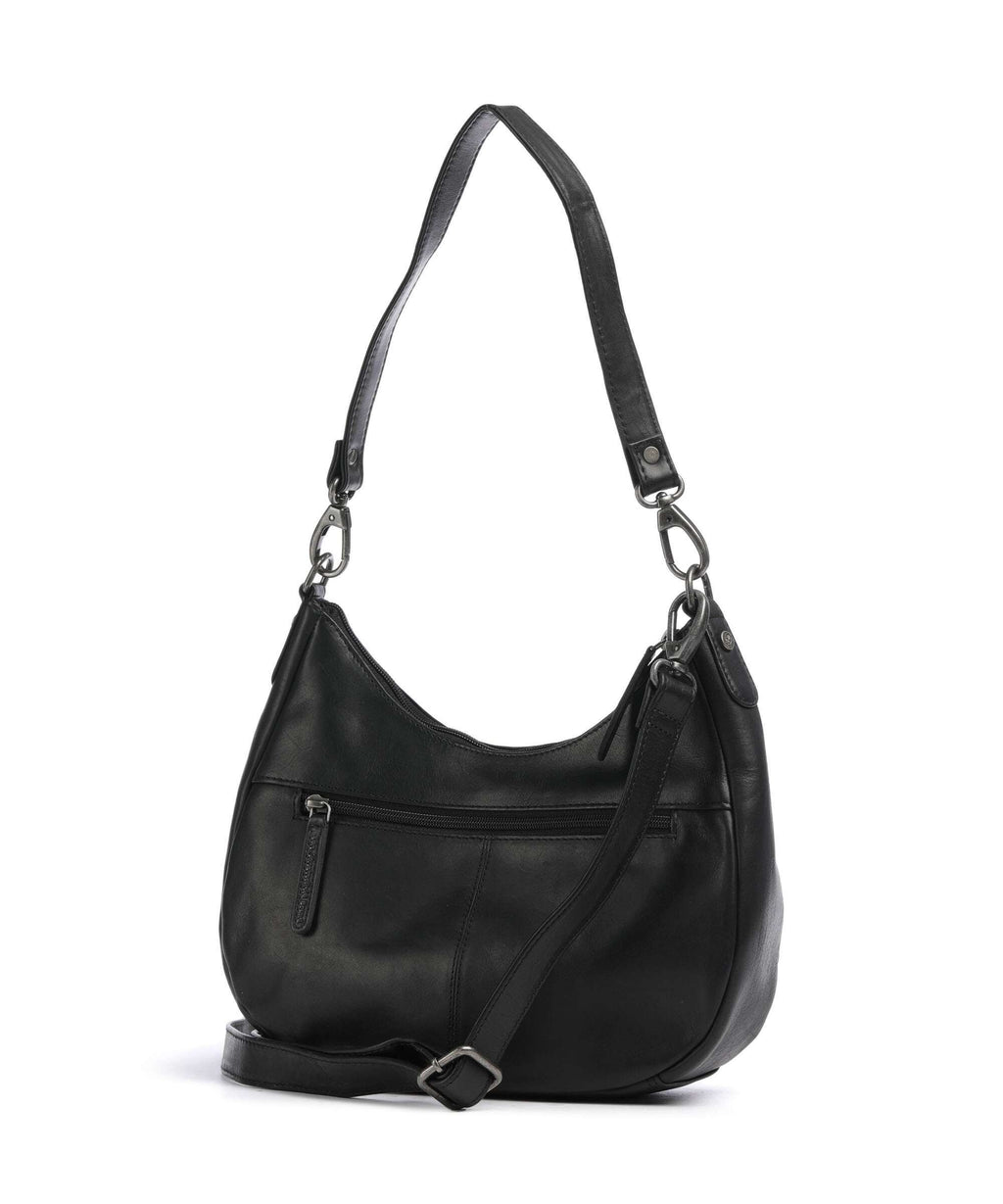 The Chesterfield Brand Cow Wax Pull Up Alexandria Shoulder bag black