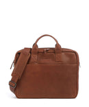 The Chesterfield Brand Cow Wax Pull Up Frazer Briefcase cognac