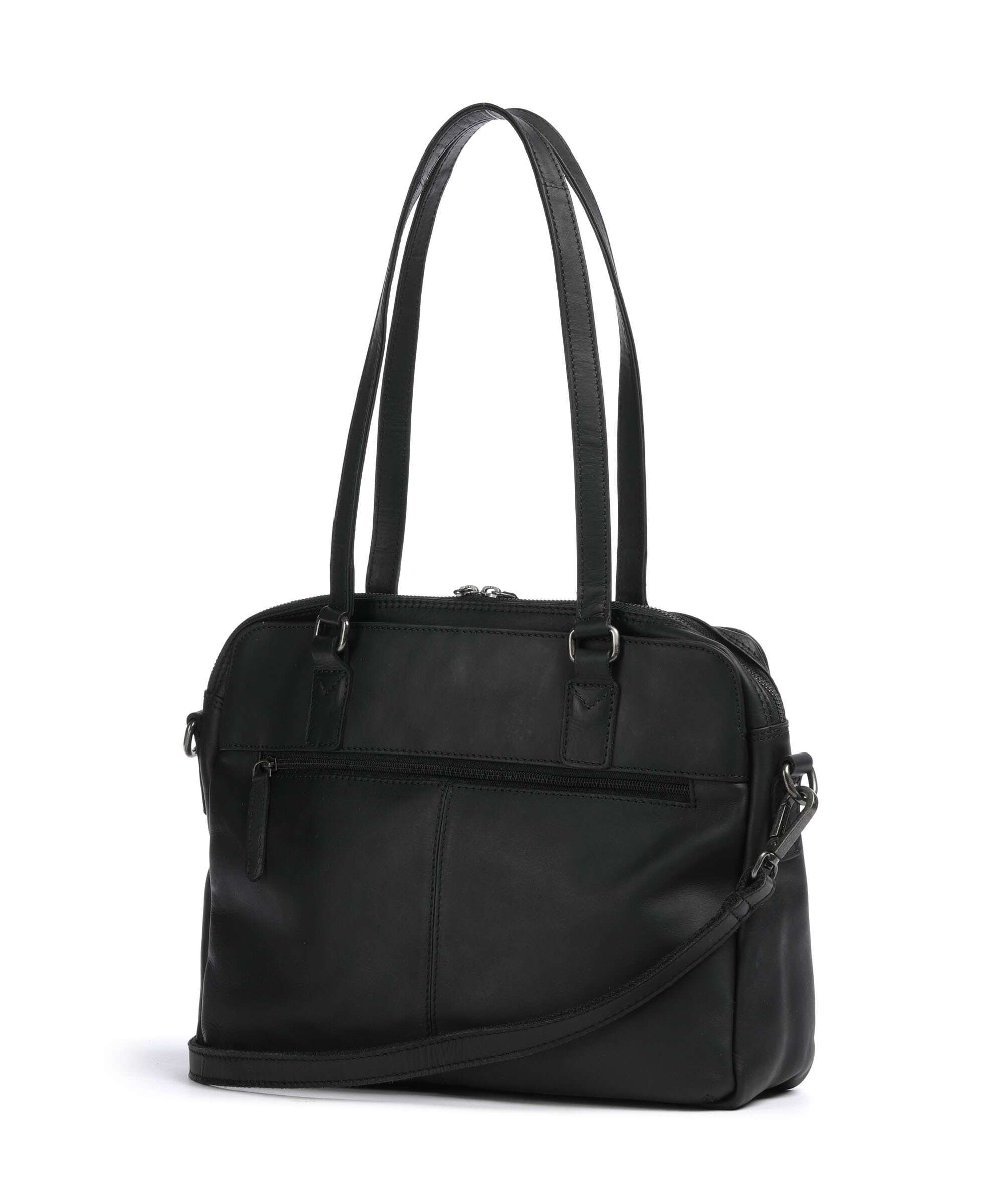 The Chesterfield Brand Cow Wax Pull Up Pretoria Shoulder bag black