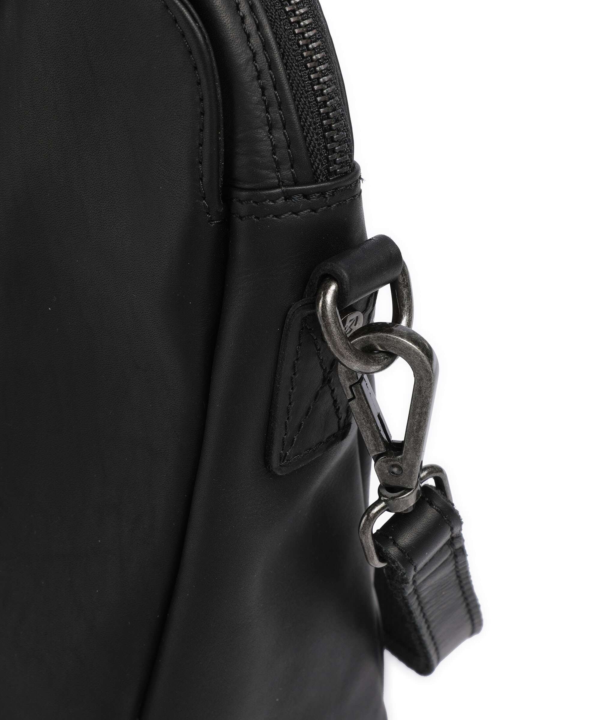 The Chesterfield Brand Cow Wax Pull Up Pretoria Shoulder bag black