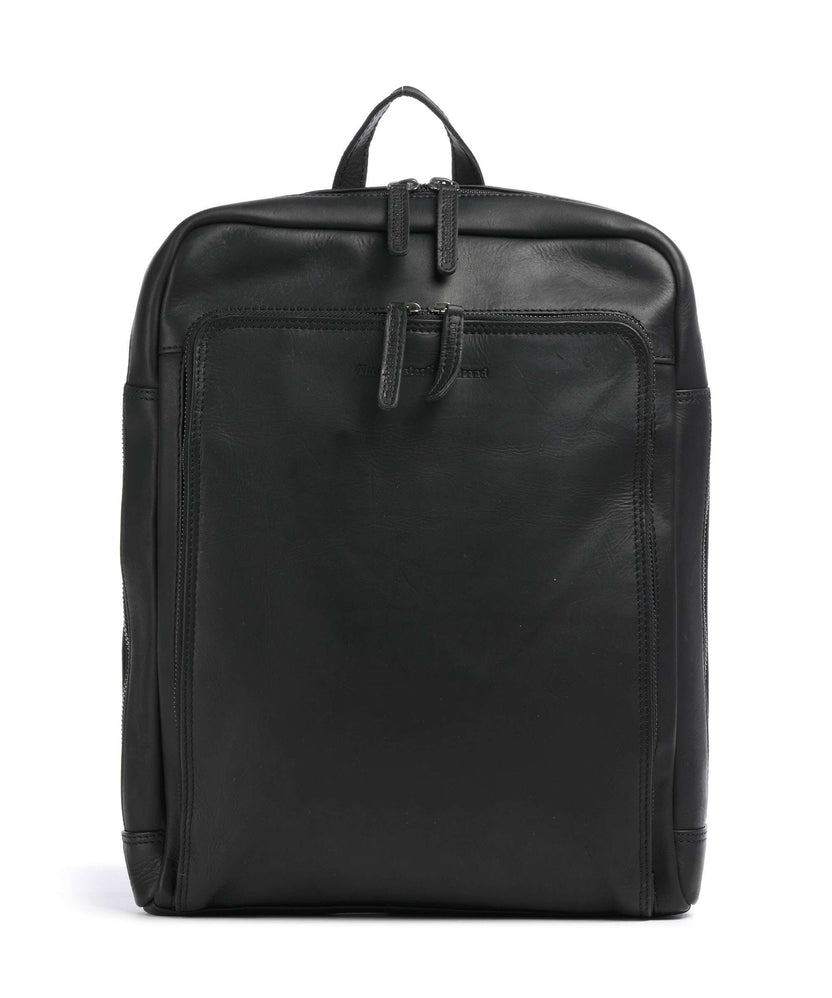 The Chesterfield Brand Cow Wax Pull Up Jasper Backpack black