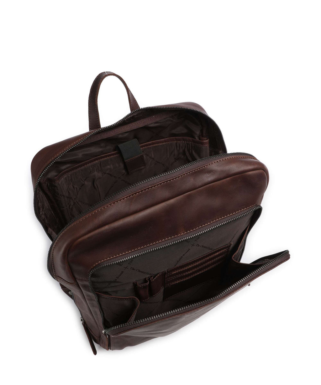 The Chesterfield Brand Cow Wax Pull Up Jasper Backpack brown