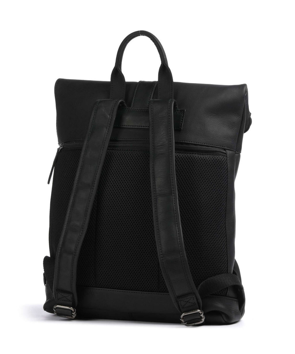 The Chesterfield Brand Cow Wax Pull Up Larsson Backpack black