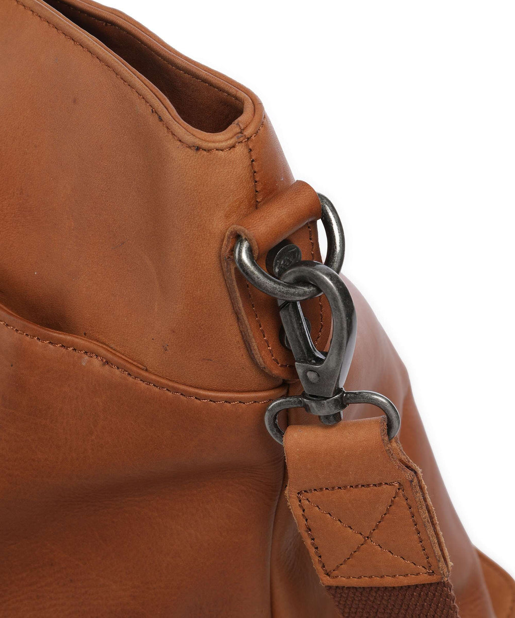 The Chesterfield Brand Wax Pull Up Cow Mark Weekend bag cognac