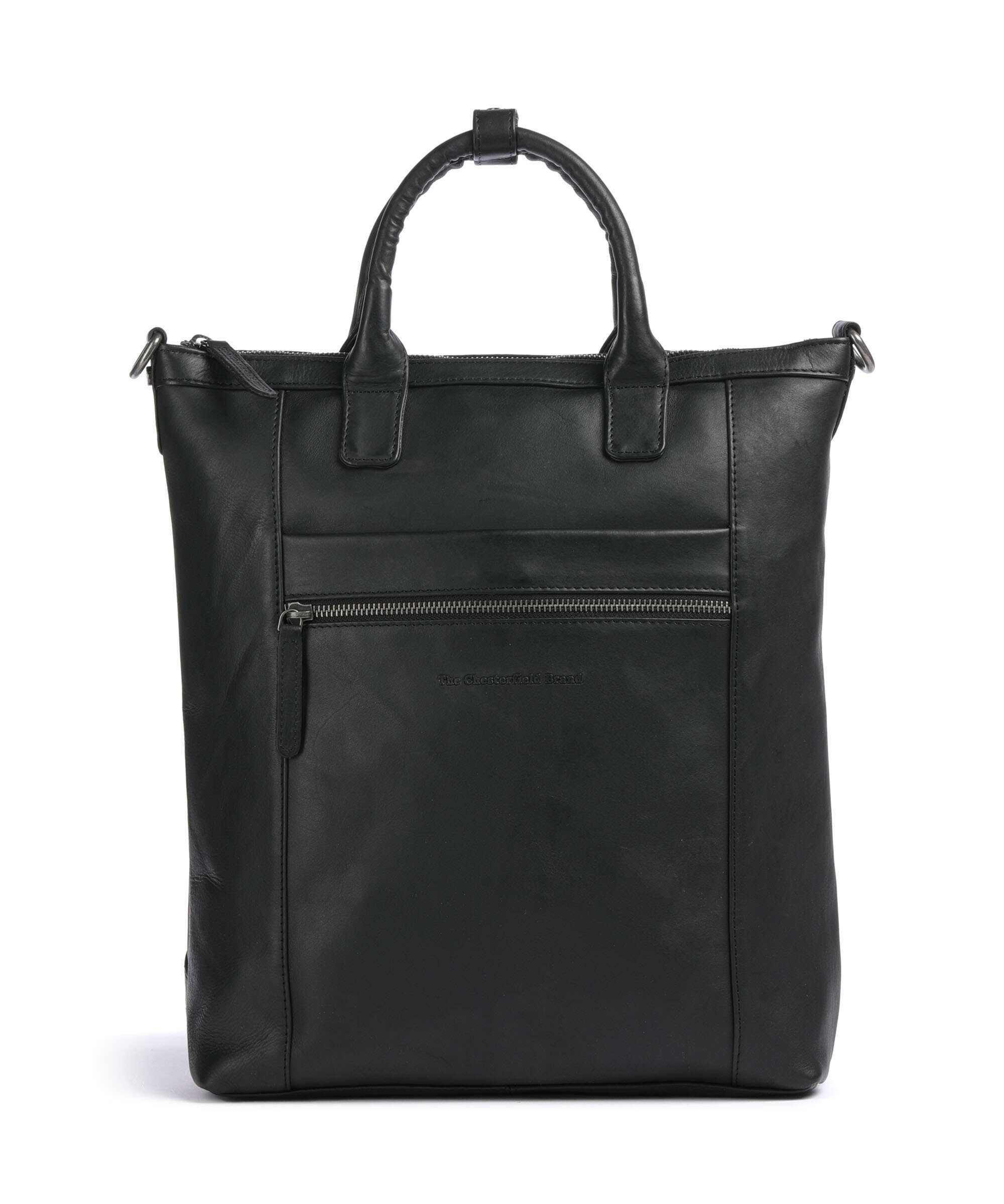 The Chesterfield Brand Cow Wax Pull Up Luisa Backpack bag black