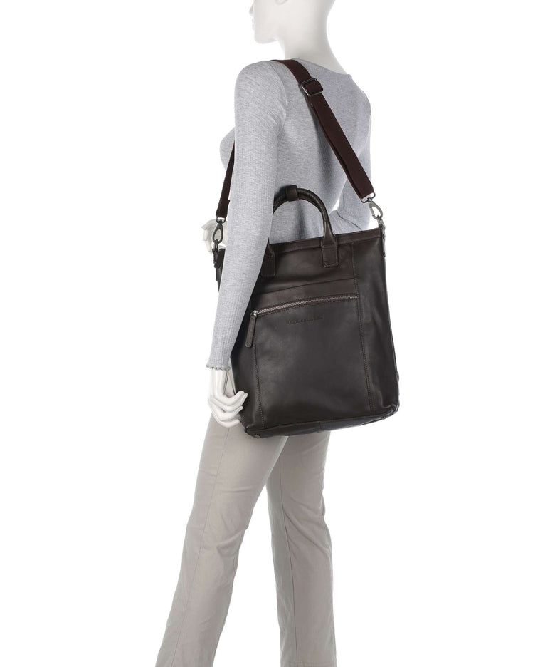 The Chesterfield Brand Cow Wax Pull Up Luisa Backpack bag brown