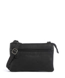 The Chesterfield Brand Washed Waxed Cow Osaka Crossbody tas black