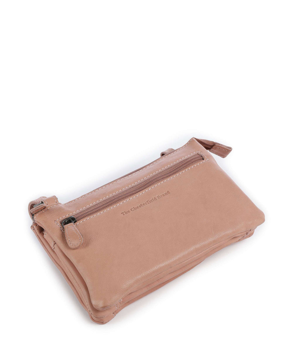 The Chesterfield Brand Washed Waxed Cow Osaka Crossbody bag vintage rose