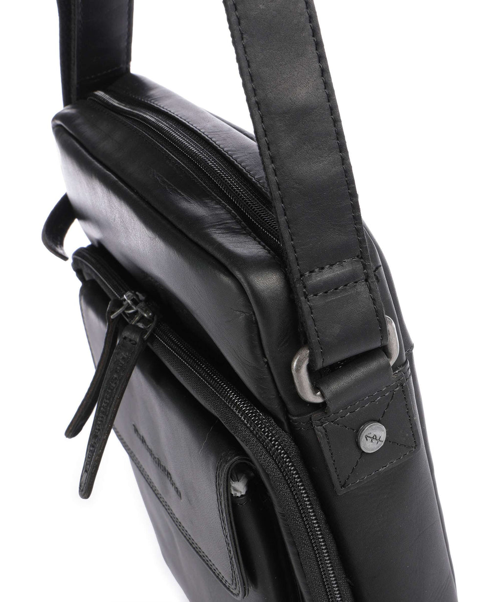 The Chesterfield Brand Wax Pull Up Cow Montira Crossbody bag black