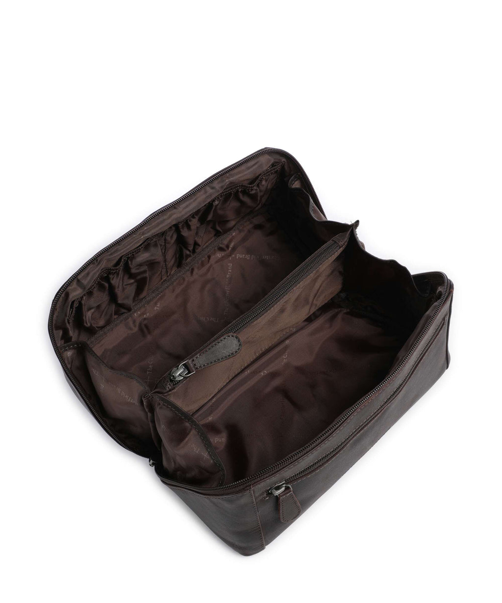 The Chesterfield Brand Wax Pull Up Cow Elmia Toiletry bag brown