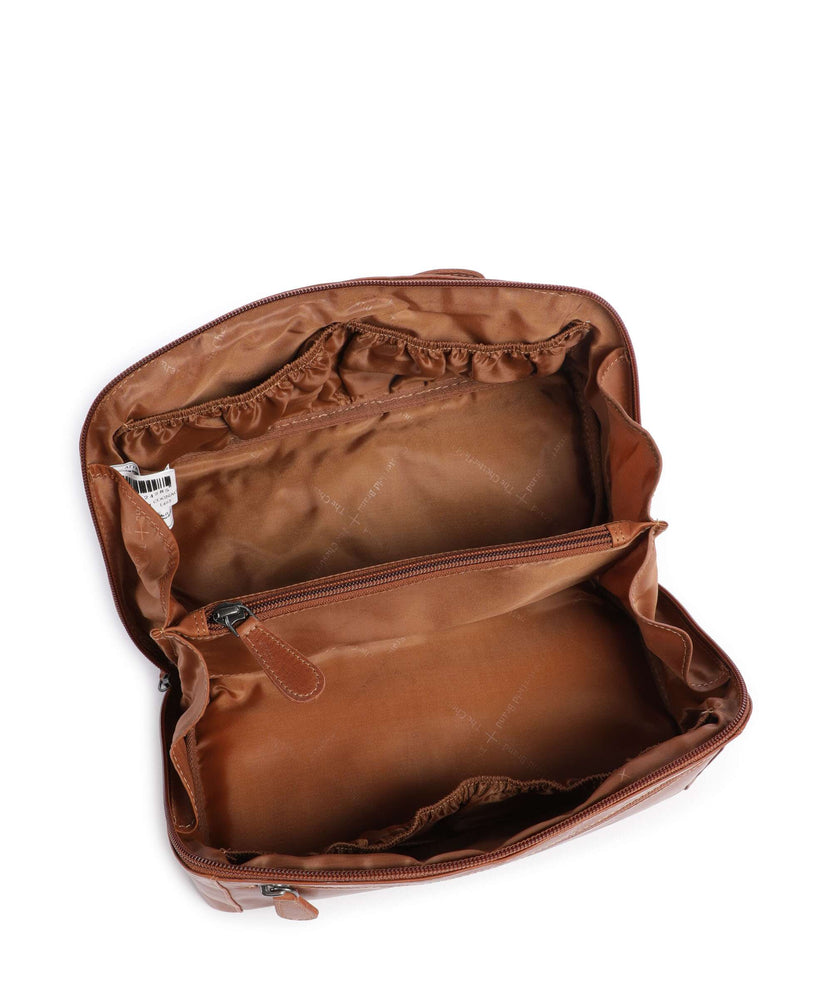 The Chesterfield Brand Wax Pull Up Cow Elmia Toiletry bag cognac