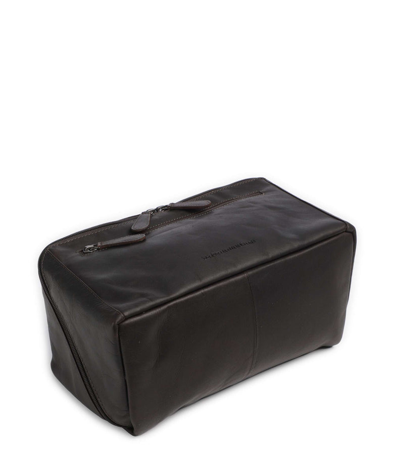 The Chesterfield Brand Wax Pull Up Cow Trevia Toiletry bag brown