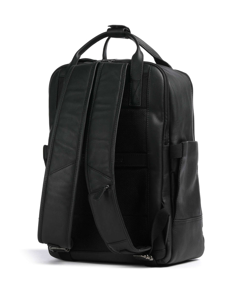 The Chesterfield Brand Wax Pull Up Cow Calden Backpack black