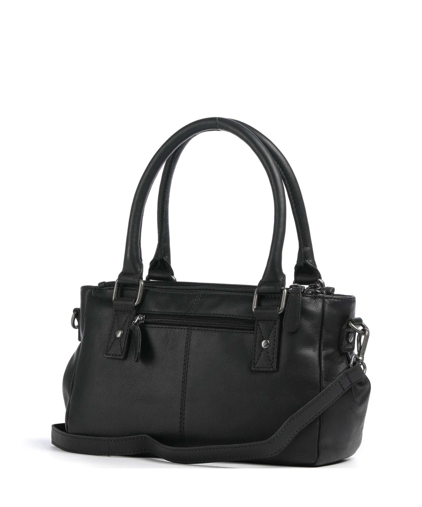 The Chesterfield Brand Wax Pull Up Cow Fenja Handbag black