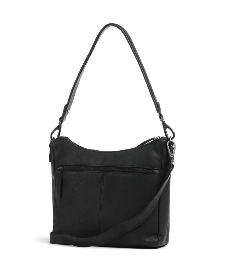The Chesterfield Brand Wax Pull Up Cow Tivra Shoulder bag black