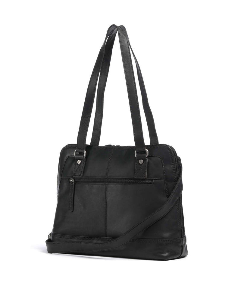 The Chesterfield Brand Wax Pull Up Cow Seron Tote bag black