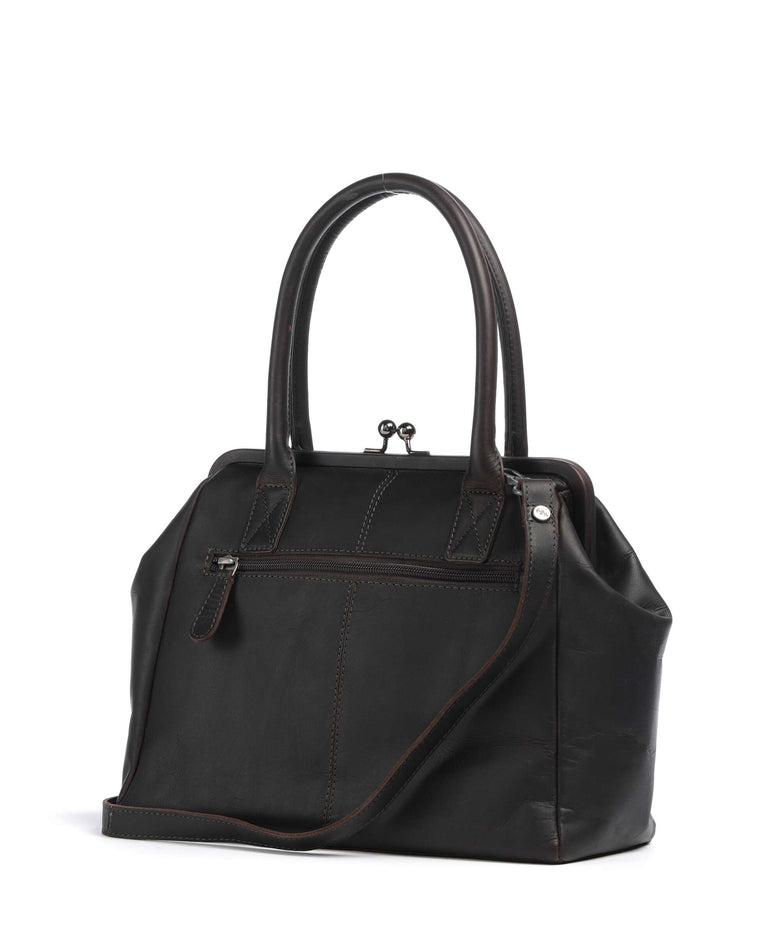 The Chesterfield Brand Wax Pull Up Cow Dorin Handbag brown