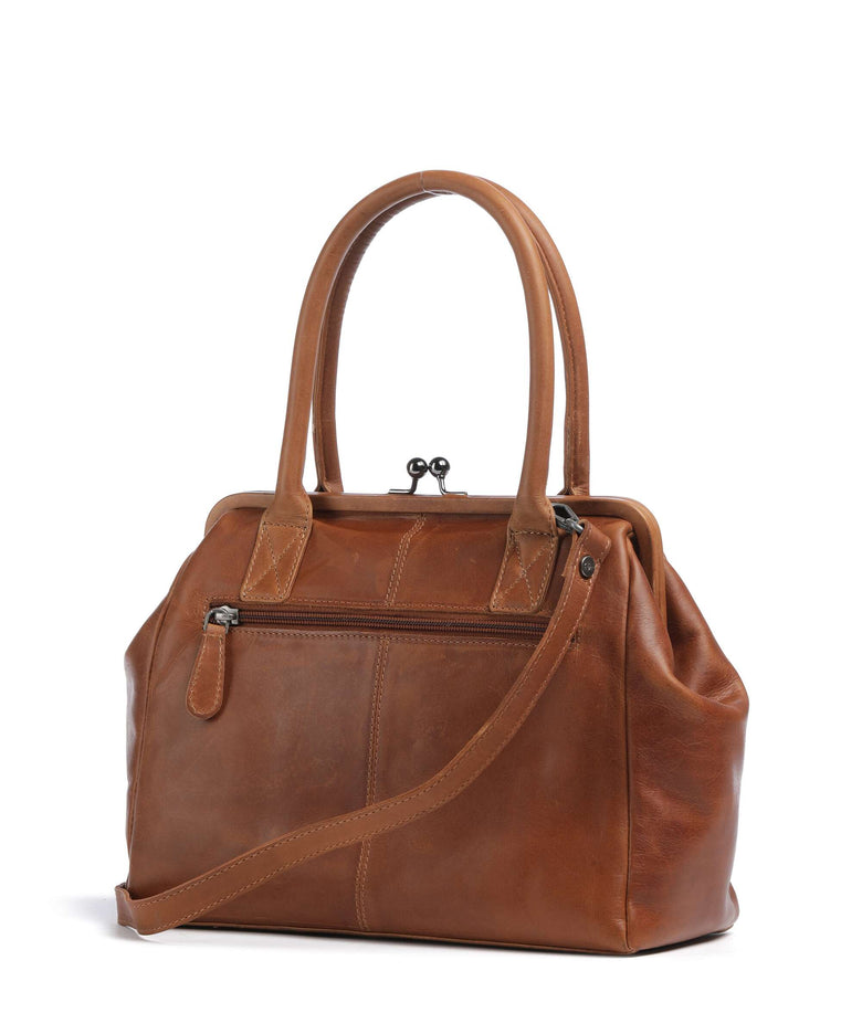 The Chesterfield Brand Wax Pull Up Cow Dorin Handbag cognac