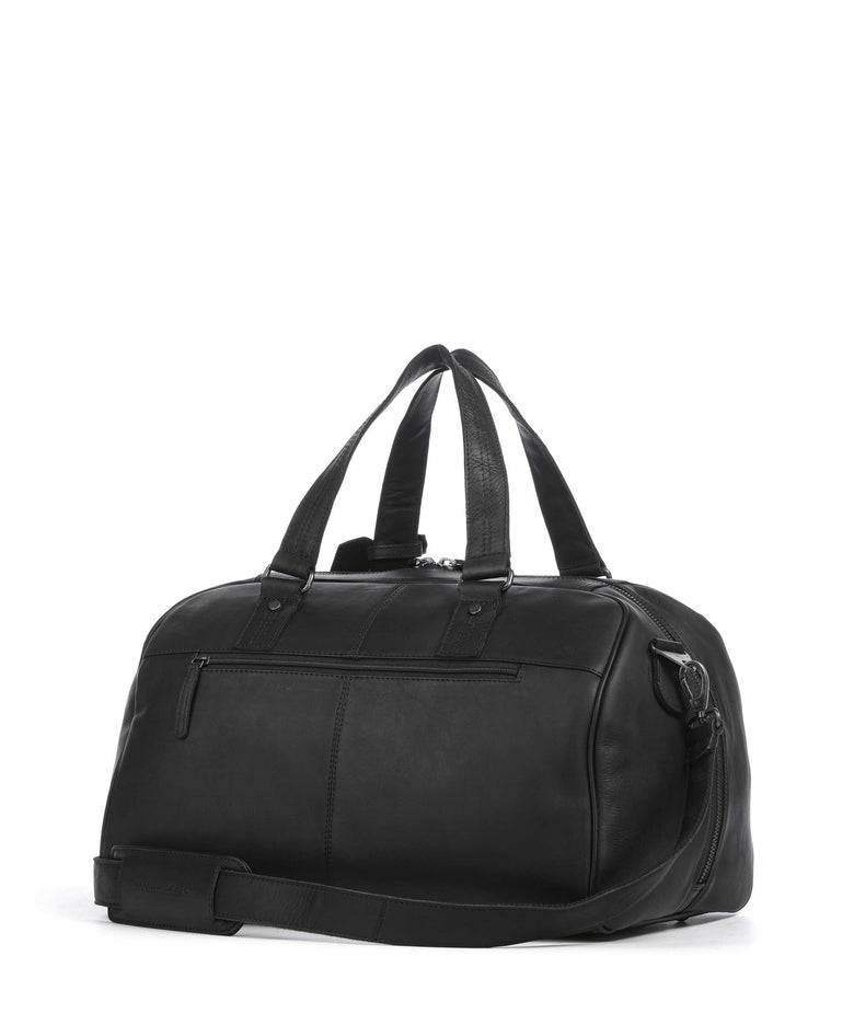 The Chesterfield Brand Wax Pull Up Cow Volenza Weekend bag black