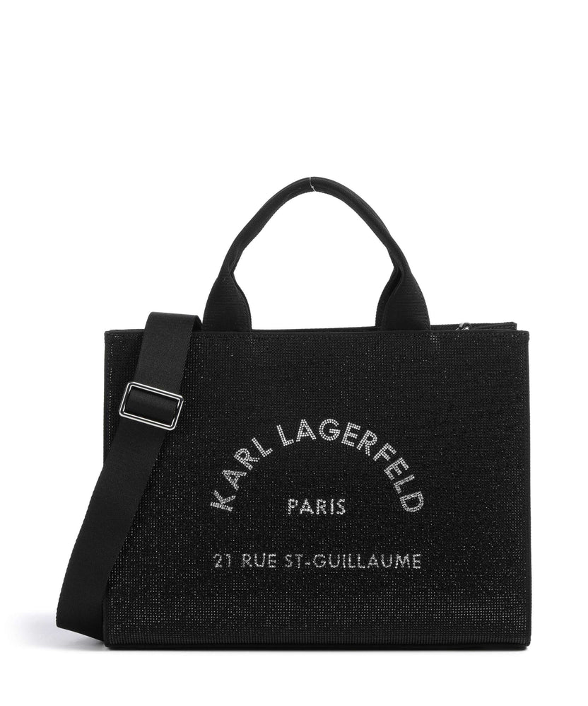 Karl Lagerfeld K/Rue St Guillaume Medium Handbag black embellishment