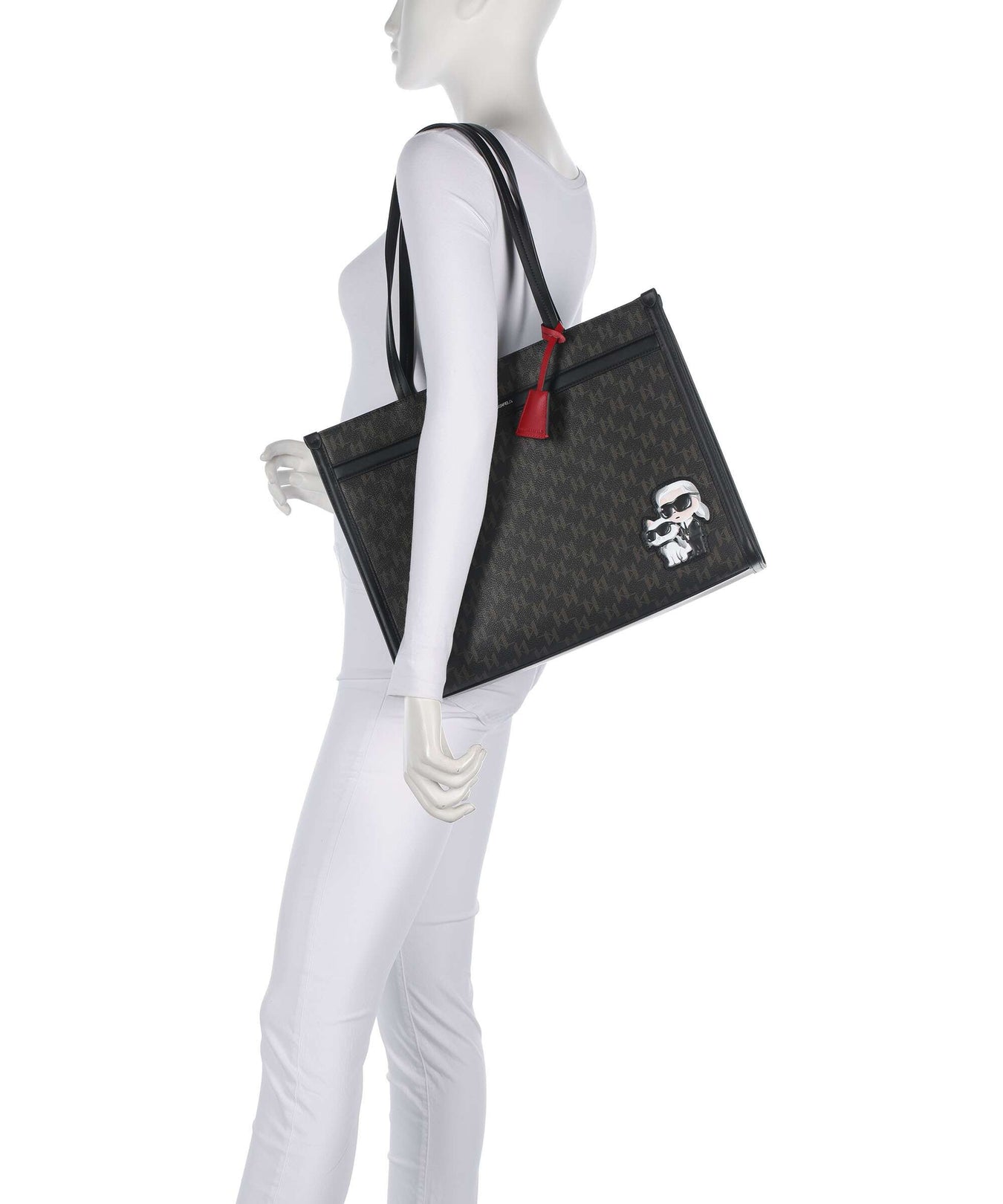 Karl Lagerfeld Ikon Monogram Tote bag brown/kl mono