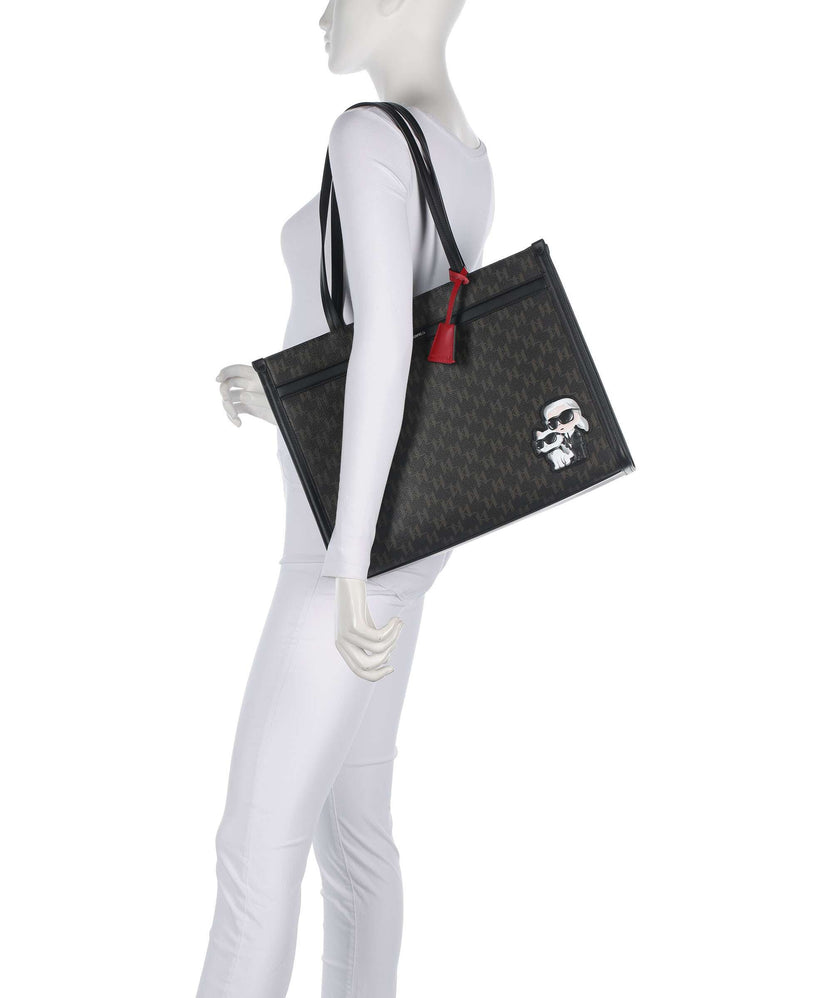 Karl Lagerfeld Ikon Monogram Tote bag brown/kl mono