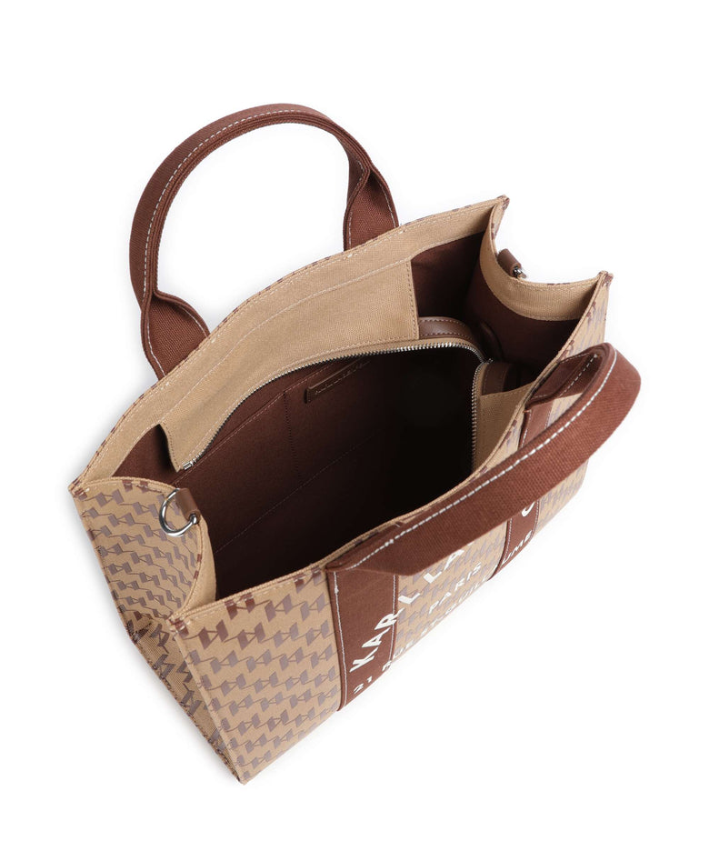 Karl Lagerfeld K/Rue St Guillaume Monogram Medium Handbag monogram nougat brown