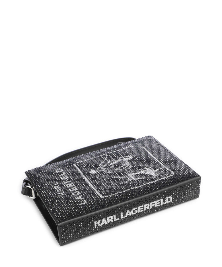 Karl Lagerfeld K/Soiree Book Shoulder bag black embellishment