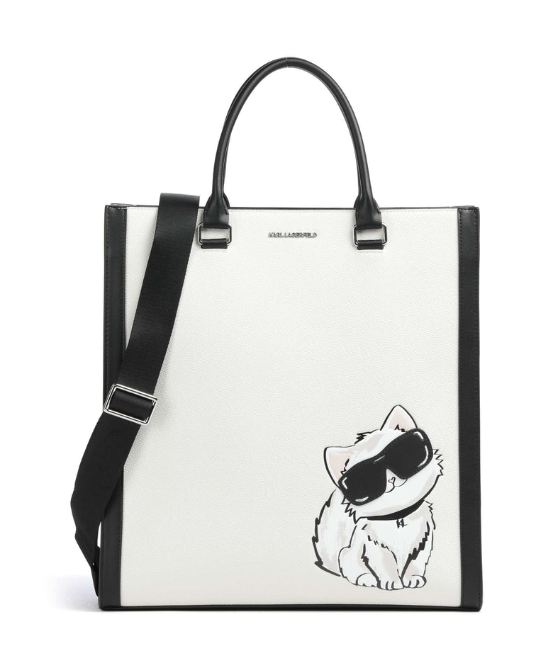 Karl Lagerfeld Ikon Choupette Handbag off white